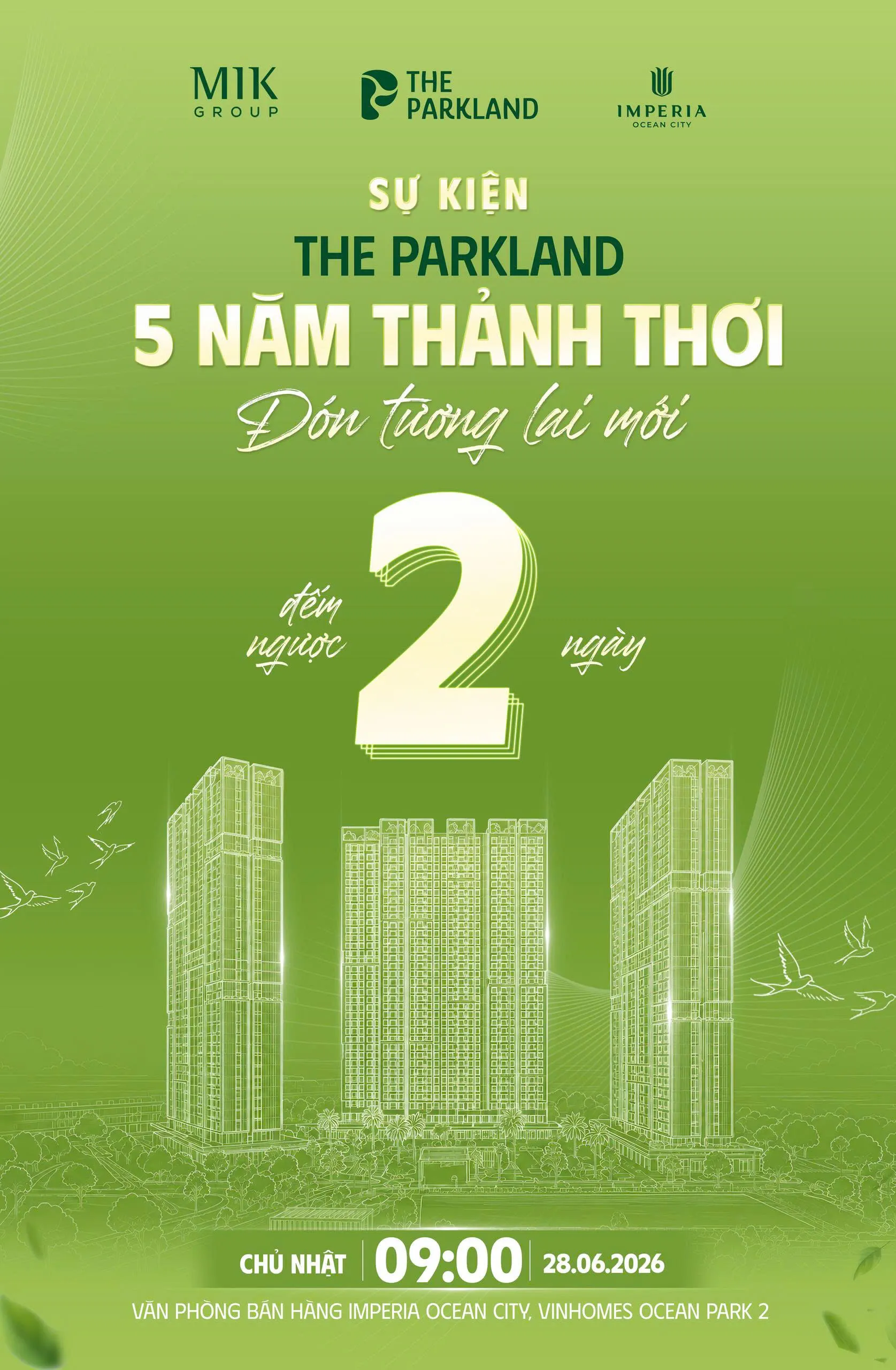 dem nguoc 02 ngay the parkland 5 nam thanh thoi don tuong lai moi