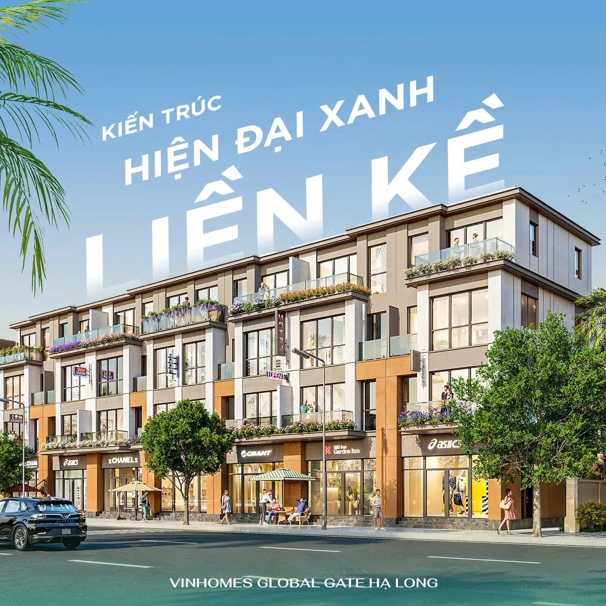 me man voi kien truc doc dao nha pho mang phong cach nghi duong vinhomes global gate ha long